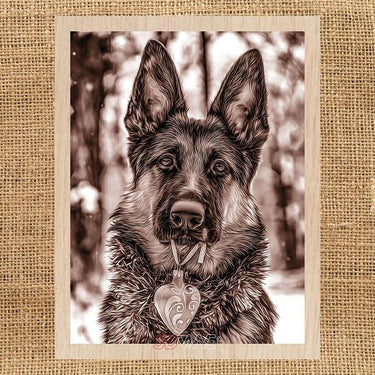 GERMAN SHEPHERD laser-ready file 3DWave.us